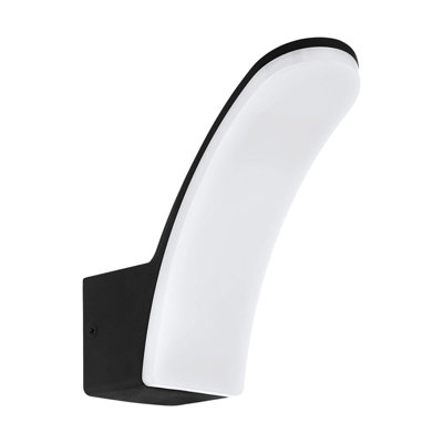 Ip44 Black Aluminium Outdoor Wall Light With Built-In 11W Led For Porches And Gardens from B&Q