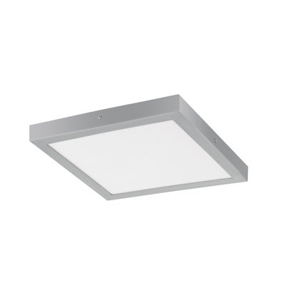 - Stylish Silver 400mm Square Led Ceiling And Wall Light25W 3000K