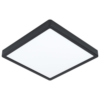 B&Q Black/Light 285Mm Square Wall And Ceiling - 20W Led 3000K Surface Mount