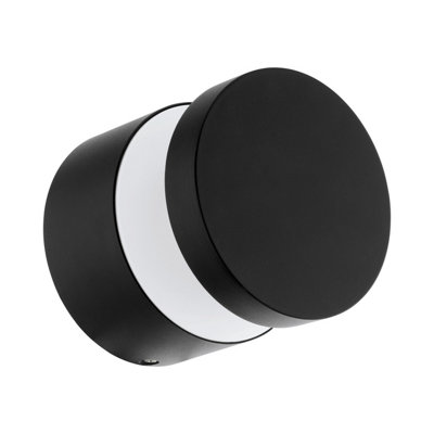 Stylish Ip44 Outdoor Wall LightBlack Aluminium Round Led Porch Lamp from B&Q