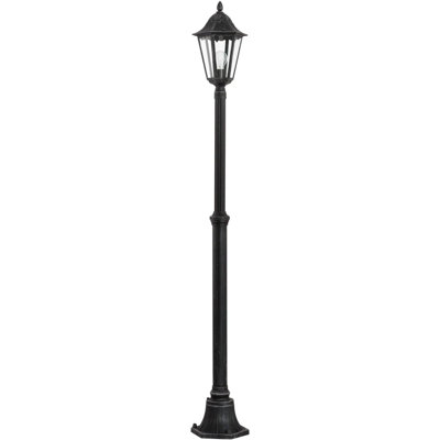 Stylish Ip44 Outdoor Bollard Light In Black And Silver2000mm Tall Post With 60W E27 Bulb from B&Q