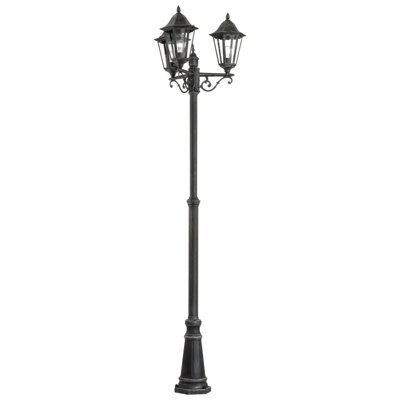 Stylish Ip44 Outdoor Bollard Light In Black And Silver Patina With E27 Bulb Holder from B&Q