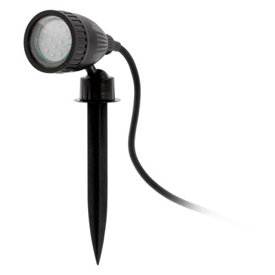 Ip44 Waterproof Outdoor Ground Spike Light With Gu10 BulbBlack Plastic Design from B&Q