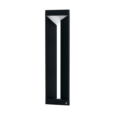 Modern Ip54 Outdoor Bollard Light With Built-In 10W LedStylish Black Aluminium Design