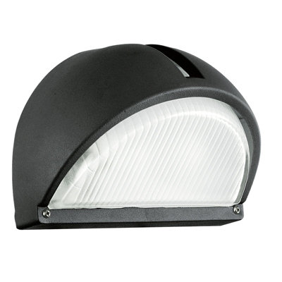 Stylish Ip44 Outdoor Wall Light In Black Aluminium For E27 Bulbs from B&Q