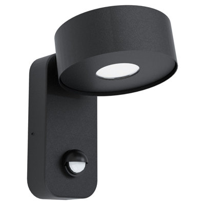 Ip44 Rated Black Outdoor Wall Light With Pir Sensor And Built-In 6W Led from B&Q