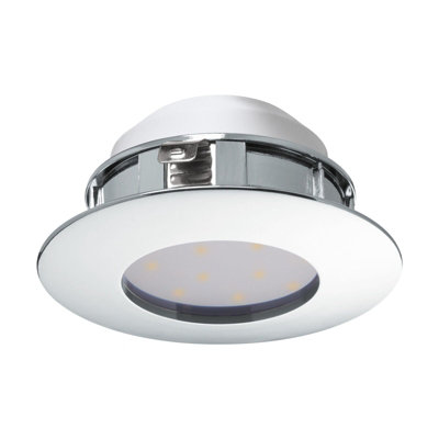 B&Q Stylish Chrome Round Flush Downlight 6W Led For Walls And Ceilings