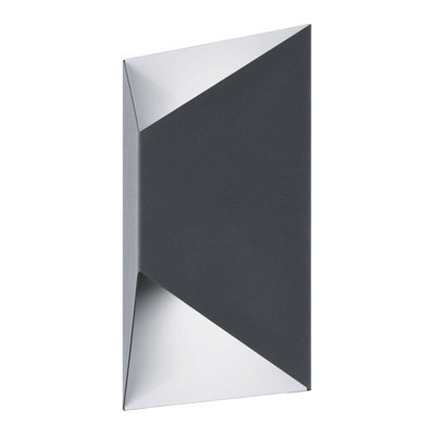 Stylish Ip44 Outdoor Wall Light In Anthracite And White With Built-In Led from B&Q