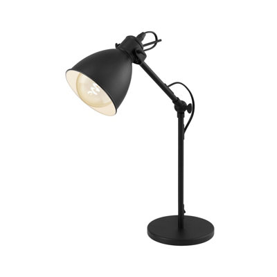  - Stylish Adjustable Black And White Table Lamp With Steel Shade