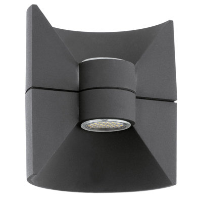 Stylish Ip44 Outdoor Up & Down Wall Light In Anthracite Aluminium With Built-In Led from B&Q
