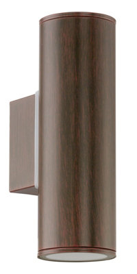 B&Q Ip44 Antique Outdoor Wall With E27 Bulb - Stylish Up & Down Design Brown/Light