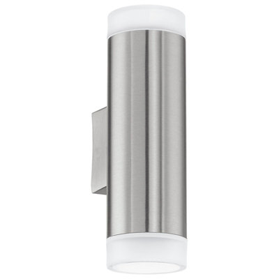 Ip44 Waterproof Stainless Steel Outdoor Wall Light With 2X 3W Gu10 Bulbs from B&Q
