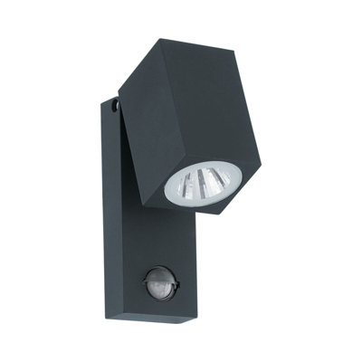 Stylish Ip44 Outdoor Wall Light With Pir SensorAnthracite Aluminium 5W Led from B&Q