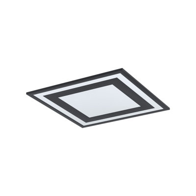 Sleek Black 450mm Modern Led Wall And Ceiling Light Fixture from B&Q