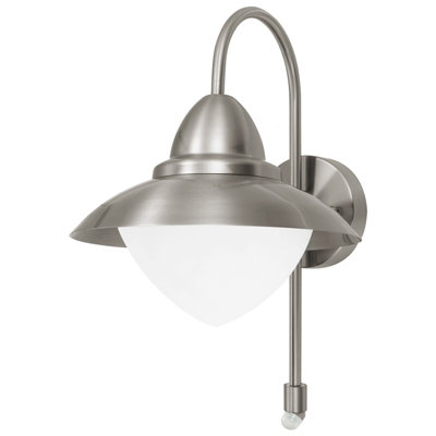 Ip44 Outdoor Offset Wall Light With Pir SensorStylish Stainless Steel Design from B&Q
