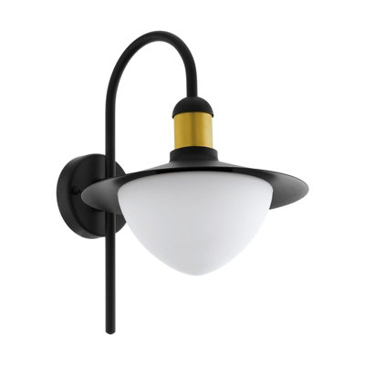 Stylish Ip44 Outdoor Wall Light In Black And Gold For Modern Spaces from B&Q