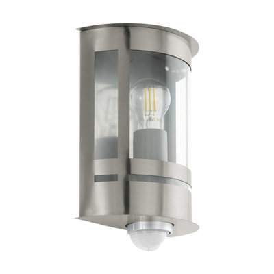 Ip44 Outdoor Wall Light With Pir SensorStainless Steel Design For E27 Bulb from B&Q