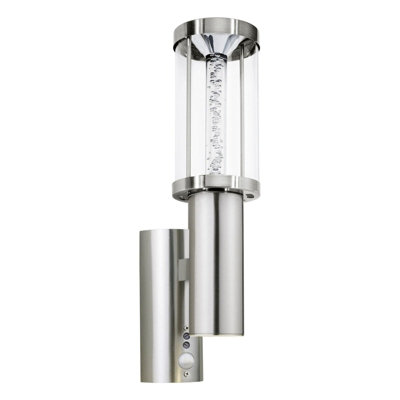B&Q Ip44 Stainless Steel Outdoor Wall With Pir Motion Sensor And Gu10 Bulb Light