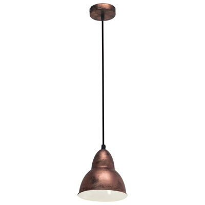 B&Q Light Antique Copper Industrial Hanging Pendant With E27 Bulb