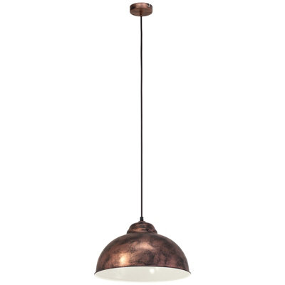Antique Copper Dome Pendant Light For E27 Bulb 1 X 60W from B&Q