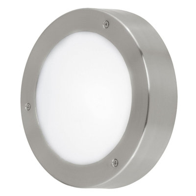 Ip44 Stainless Steel Outdoor Wall Light With Built-In Led5.4W Porch Lamp from B&Q