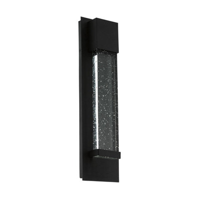 Stylish Ip44 Outdoor Wall Light With Black Bubble Glass And Built-In Led from B&Q