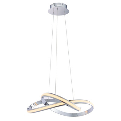  - Ceiling Pendant Light Chrome Plate & White Silicone 35W Led Bulb Included