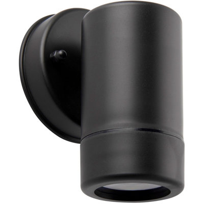 Outdoor Ip44 Spot DownlightDimmable 7W Gu10 LedBlack Wall & Clear Pc from B&Q