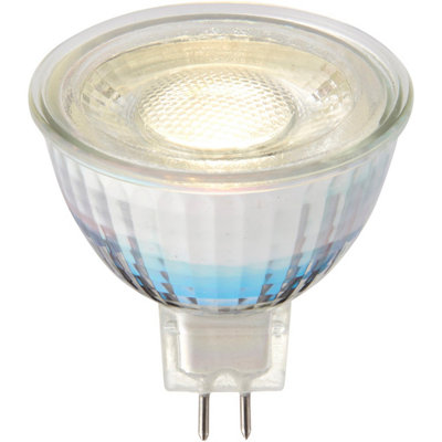 7W Mr16 Led Gu5.3 Bulb3000K Warm White TemperatureClear Glass Led Lamp from B&Q