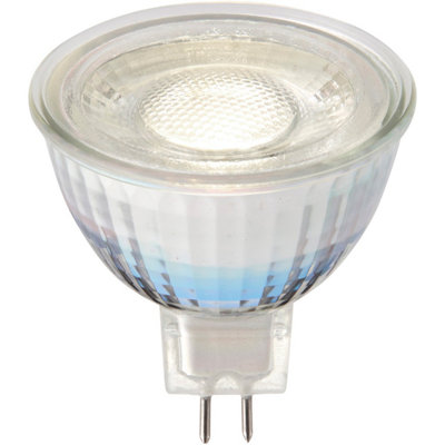 7W Mr16 Led Gu5.3 Bulb4000K Cool White TemperatureClear Glass Led Lamp from B&Q