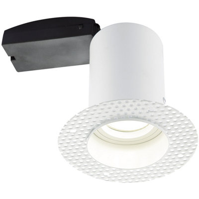  - Plaster-In Fire Rated Ceiling Downlight50W Gu10 Reflector LedTrimless