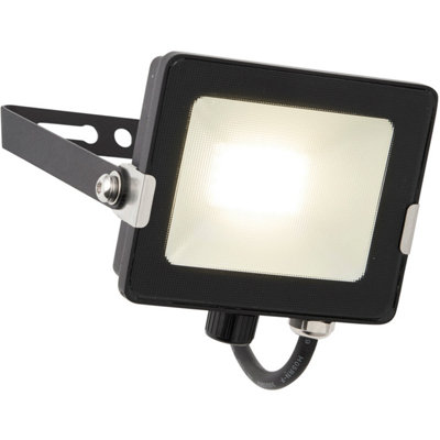Outdoor Ip65 Waterproof Floodlight20W Cool White LedMatt Black Aluminium from B&Q