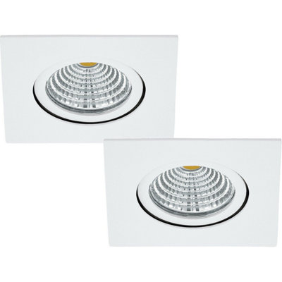 2 Pack Modern White Led Flush Downlights For Walls And Ceilings from B&Q