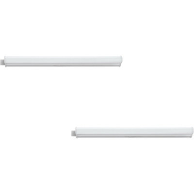 2 Pack Modern White Led Ceiling Lights With Plastic Shades from B&Q
