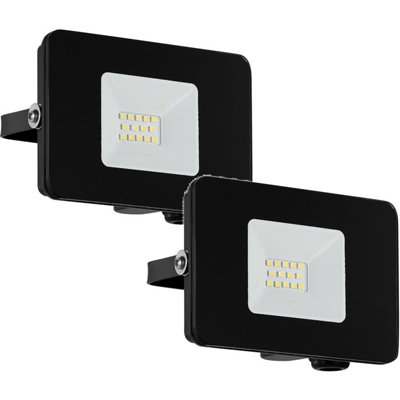  - 2 Pack Adjustable Ip65 Outdoor Led Flood LightsBlack 10W Porch Lamps