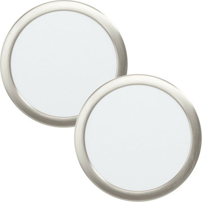  - 2 Pack Wall / Ceiling Flush Downlight Satin Nickel Spotlight 16.5W Led