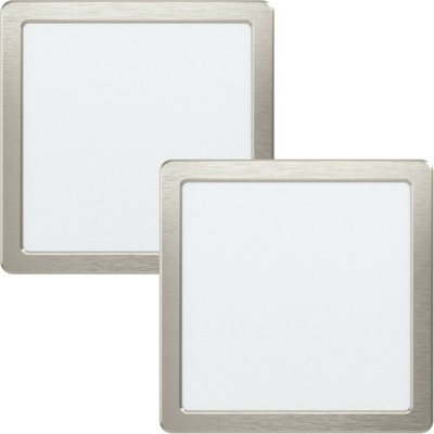 Energy-Efficient 2 Pack Satin Nickel Led Downlights For Modern Interiors from B&Q