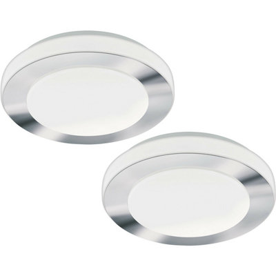 Loops Unisex White Pack Wall Flush Ceiling Light Colour Chrome Shade Plastic Led 11W Size 2 - Image 3