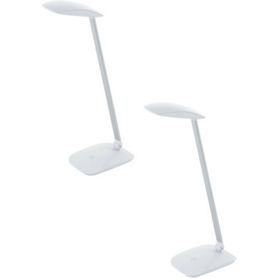Loops 2 Pack Table Desk Lamp Colour White Touch On/Off Dimming Bulb Led 4.5W Included - Image 3