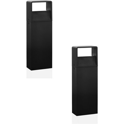 2 Pack Modern Anthracite 6W Ip44 Outdoor Pedestal Lights For Pathways from B&Q