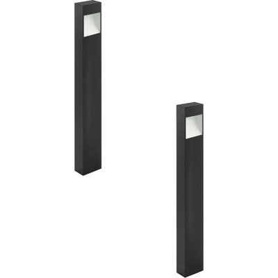 Loops Unisex Multicolor Pack Ip44 Outdoor Pedestal Light Anthracite Tall Square Post 10W Led Size 2 - Image 3