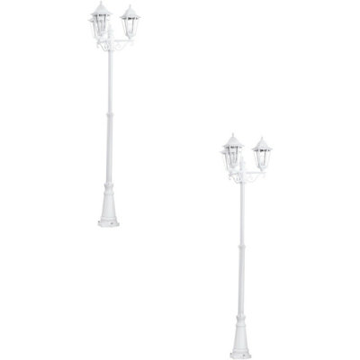 2 Pack Ip44 Outdoor White Aluminium 3 Arm Bollard Lights For Pathways from B&Q