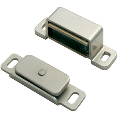 Magnetic Cupboard Door Catch 37mm Fixing Centres 6Kg Pull Nickel Plated from B&Q