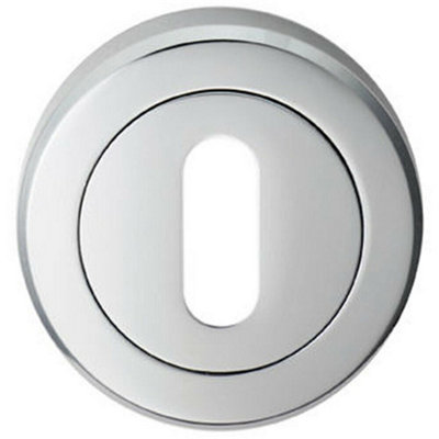  - 51mm Lock Profile Escutcheon Chamfered Edge Concealed Fix Polished Chrome