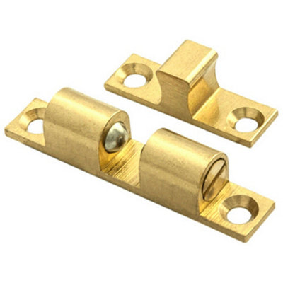 Double Ball Roller Cupboard Catch 50 X 9mm 40mm Fixing Centres Self Colour from B&Q