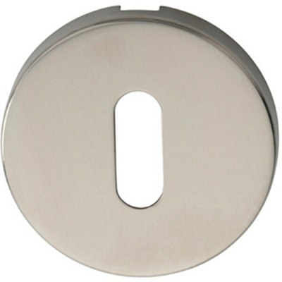 52mm Standard Lock Profile Open Escutcheon Concealed Fix Polished Steel from B&Q