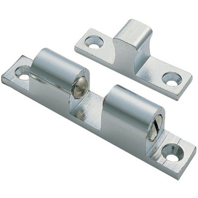 Double Ball Roller Cupboard Catch 43 X 8Mm 34.5Mm Fixing Centres Satin Chrome 5056492560824 - Image 3