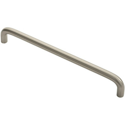 Loops Round D Bar Cabinet Pull Handle 202 X 10mm 192mm Fixing Centres Satin Nickel from B&Q