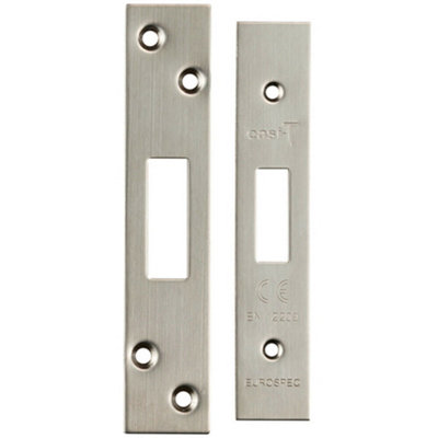  - Forend Strike And Fixing Pack Suitable For Deadlocks Satin Stainless Steel