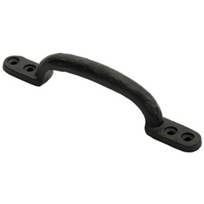 B&Q -  Forged Iron Hotbed Pull Handle 152 X 18mm Black Antique Door Handle